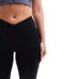 ASOS 4505 Hourglass soft touch slim kick legging with wrap waist in black