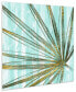 Фото #4 товара Beach Frond in Gold I I Frameless Free Floating Tempered Art Glass Wall Art, 38" x 38" x 0.2"