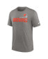 Фото #3 товара Men's Heather Charcoal Cleveland Browns Team Tri-Blend T-shirt