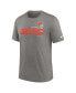 ფოტო #3 პროდუქტის Men's Heather Charcoal Cleveland Browns Team Tri-Blend T-shirt