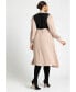 Фото #2 товара Plus Size Colorblocked Work Dress - 18, Natural Black Onyx