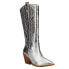 Фото #2 товара Corkys Howdy Tall Metallic Zippered Womens Silver Casual Boots 81-0018-044