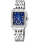 ფოტო #1 პროდუქტის Women's Bari Tortoise Swiss Quartz Diamond Accents Silver-Tone Stainless Steel Bracelet Watch 34mm x 30mm