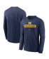 Men's Navy Michigan Wolverines 2024 Sideline Legend Performance Long Sleeve T-Shirt