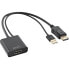 Фото #1 товара InLine HDMI F to DisplayPort M Converter Cable - 4K - black/gold - 0.3m