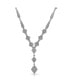 Фото #1 товара Sterling Silver White Gold Plated Cubic Zirconia Micro Pave Shape Necklace