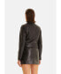 ფოტო #3 პროდუქტის Women's Leather Jacket, Nappa Black