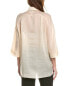 Lafayette 148 New York Oversized Shirt Women's Tan M/L