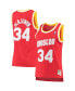 Фото #4 товара Women's Hakeem Olajuwon Red Houston Rockets 1993-94 Hardwood Classics Swingman Jersey