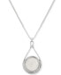Фото #2 товара Lucky Brand silver-Tone Round Stone Reversible 32" Pendant Necklace
