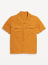 Short-Sleeve Soft-Knit Utility Pocket Shirt for Boys