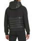 Men's Mixed Media Soft Shell Hooded Jacket