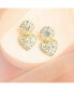 ფოტო #3 პროდუქტის Women's Green Royal Heart Drop Earrings