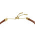 ფოტო #3 პროდუქტის Sadie Glitz Disc Medium Brown Leather Components Bracelet