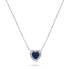 Фото #1 товара Charming sterling silver heart necklace with zircons NCL101WB