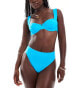 ASOS DESIGN mix and match underwired bikini top in bright blue