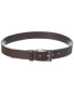 Фото #1 товара Ted Baker Mesdnn Enamel Logo Buckle Leather Belt Men's