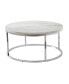 Фото #1 товара Steve Silver Echo 36" Round Marble and Chrome Cocktail Table