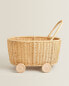 Фото #1 товара Rattan trolley with wheels