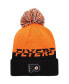 Фото #2 товара Men's Orange, Black Philadelphia Flyers Cold.Rdy Cuffed Knit Hat with Pom