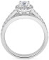 ფოტო #4 პროდუქტის Diamond Halo Bridal Set (1 ct. t.w.) in 14k White Gold