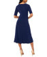 Фото #2 товара Women's Short-Sleeve Button-Front Midi Dress
