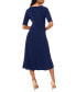 Women's Short-Sleeve Button-Front Midi Dress