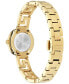 ფოტო #3 პროდუქტის Women's Swiss Greca Goddess Gold Ion Plated Stainless Steel Cut-Out Bracelet Watch 28mm