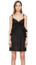 Фото #1 товара Thomas Wylde 243245 Womens Dolly Ruffle Spaghetti Strap Dress Black Size Medium
