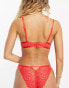 Фото #4 товара Ann Summers Unforgettable lace padded plunge bra in tomato