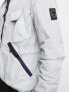 Marshall Artist – Scudo – Nylon-Jacke in Grau mit Knitterstruktur