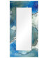 Фото #1 товара 'Subtle Blues' Rectangular On Free Floating Printed Tempered Art Glass Beveled Mirror, 72" x 36"