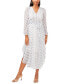 ფოტო #1 პროდუქტის Women's Printed Belted Asymmetric Midi Dress