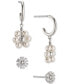 ფოტო #1 პროდუქტის by Nadri 2-Pc. Set Cubic Zirconia & Imitation Pearl Flower Earrings