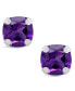 ფოტო #8 პროდუქტის Gemstone Stud Earrings in 10k White Gold