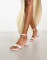 Фото #2 товара Be Mine Wide Fit Bridal Ruhi low block heeled sandals in ivory