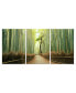 Фото #1 товара Картина на холсте Chic Home decor Pine Road 3 Piece Wrapped Wall Art Forest Scene -20" x 40"