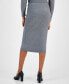 ფოტო #2 პროდუქტის Petite Diamond-Stitch Knit Skirt