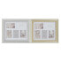 Photo frame DKD Home Decor Luxury 46,5 x 2 x 40 cm Crystal Silver Golden polystyrene Traditional (2 Units)