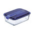Фото #2 товара Герметичная коробочка для завтрака Luminarc Easy Box Синий Cтекло (6 штук) (1,22 L)