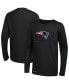 ფოტო #1 პროდუქტის Men's Black New England Patriots Agility Long Sleeve T-shirt