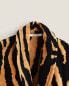Jacquard tiger dressing gown