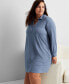 ფოტო #7 პროდუქტის Women's Fluid-Knit Collared Sleepshirt XS-3X, Created for Macy's