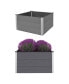 Фото #1 товара Garden Raised Bed WPC 39.4"x39.4"x21.3" Gray