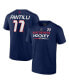 Фото #1 товара Men's Adam Fantilli Navy Columbus Blue Jackets Authentic Pro Prime Name and Number T-shirt