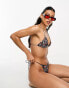 Фото #4 товара South Beach triangle bikini top in butterfly print