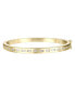 ფოტო #1 პროდუქტის 14k Yellow Gold Plated with Bezel Set -Like Cubic Zirconia Baguette Bangle Bracelet