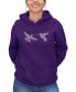 ფოტო #1 პროდუქტის Women's Hummingbirds Word Art Hooded Sweatshirt