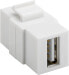 Фото #3 товара Wentronic 79909 - Flat - White - USB A - USB A - Female - Female