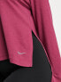Nike Yoga Essentials dri fit long sleeve top in maroon